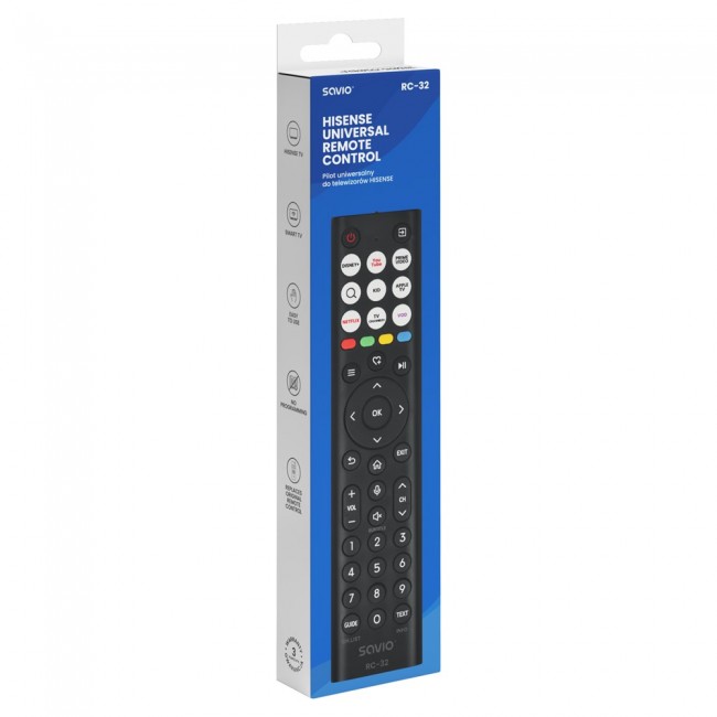 SAVIO RC-32 Universal/replacement remote control for HISENSE TV SMART TV