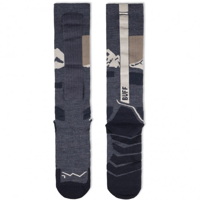 BUFF Merino HW Over The Calf Socks, 01 Night Blue L