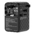 Verbatim Charge 'n' Travel 100W Universal Travel Adapter with retractable cable Black
