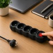 Esperanza ELK213K Power strip 4GN/3M Black