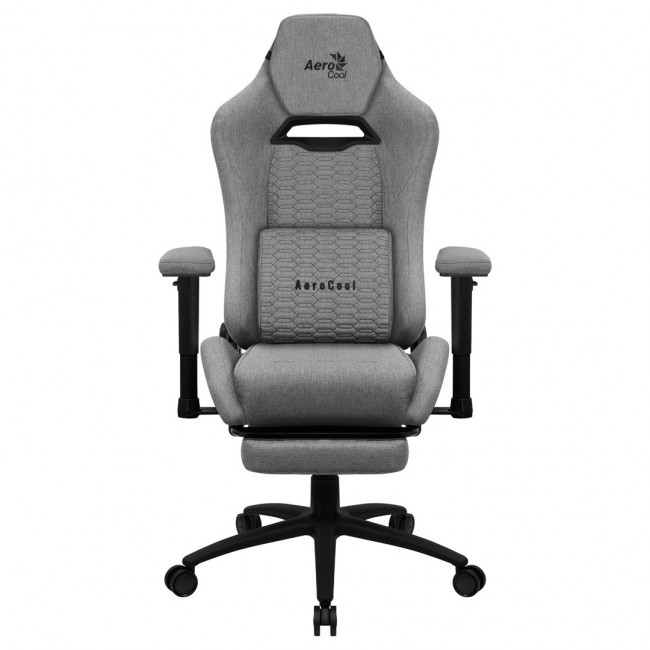 Aerocool ROYALASHGR Premium Ergonomic Gaming Chair Legrest Aeroweave Technology Grey