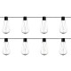 Solar garden garland TRACER 100 LED 10 bulbs