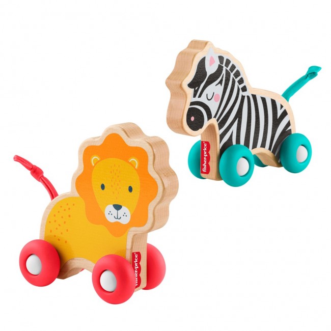 Fisher-Price Wooden Push-Along Animals