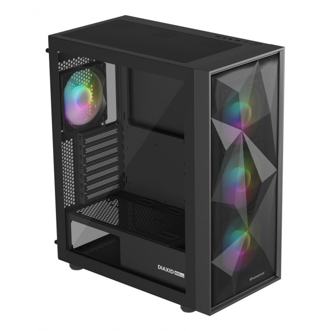 GENESIS DIAXID 605 ARGB MIDI TOWER CASE WITH USB-C WINDOW BLACK GENESIS DIAXID 605 ARGB MIDI TOWER CASE WITH USB-C WINDOW BLACK