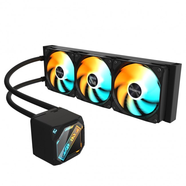 GIGABYTE GAMING 360 Liquid CPU Cooler- 3x120mm ARGB Fans, slide-in interlocking mechanism, DAISY-CHAIN, Intel LGA 1851 and AMD AM5 Compatible