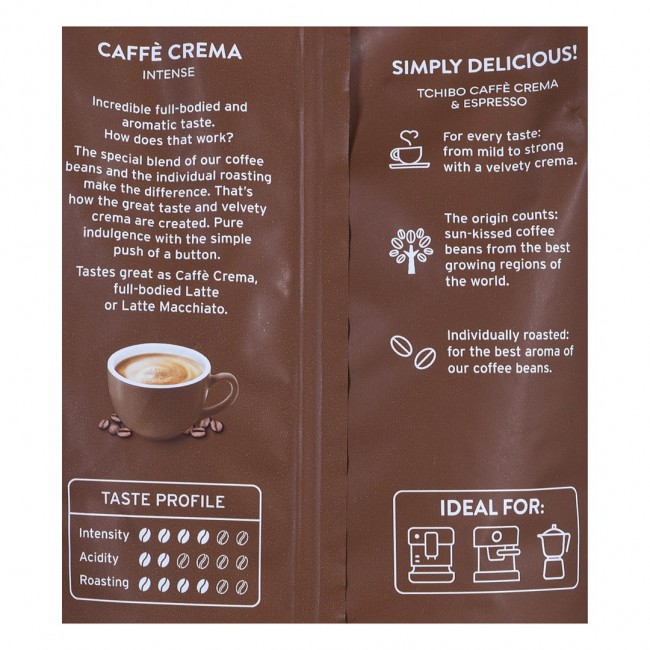 Coffee Bean Tchibo Cafe Crema Intense 1 kg Coffee Bean Tchibo Cafe Crema Intense 1 kg
