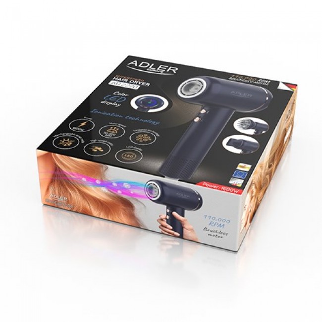 Adler AD 2270B hair dryer 1600 W Blue, Navy Adler AD 2270B hair dryer 1600 W Blue, Navy