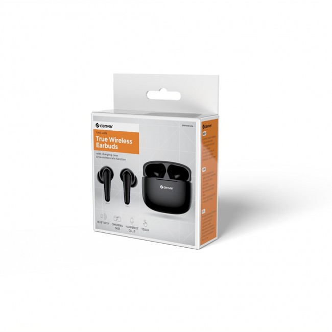 Denver TWE-48B Headset True Wireless Stereo (TWS) In-ear Calls/Music Bluetooth Black