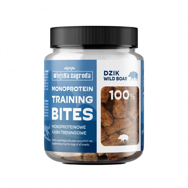 WIEJSKA ZAGRODA Monoprotein training bites Wild boar - dog treat - 150g WIEJSKA ZAGRODA Monoprotein training bites Wild boar - dog treat - 150g