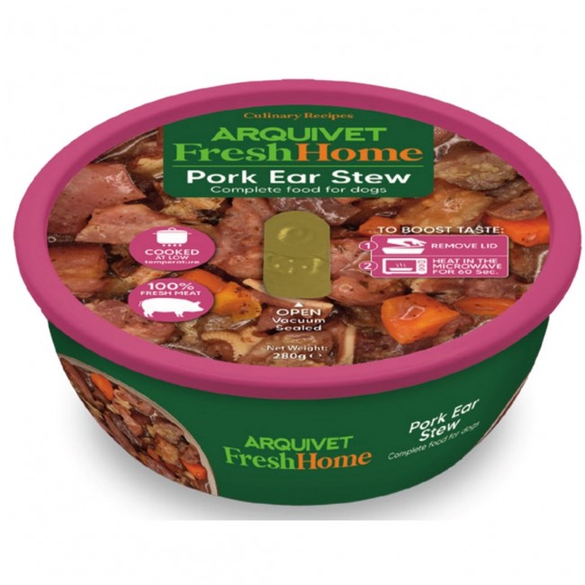 ARQUIVET Fresh Home Pork ear stew - wet dog food - 280g