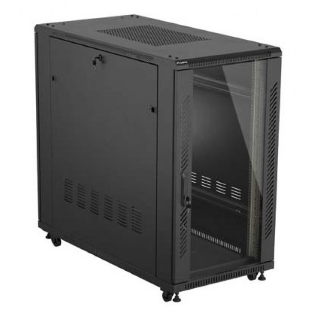 Lanberg FF01-6222-12B rack cabinet 22U Freestanding rack Black Lanberg FF01-6222-12B rack cabinet 22U Freestanding rack Black