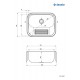 1-bowl utility sink - recessed or wall-mounted