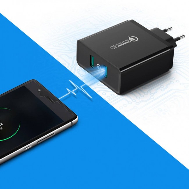 Ugreen wall charger 2 USB-A 36 W QC3.0 black (CD161)