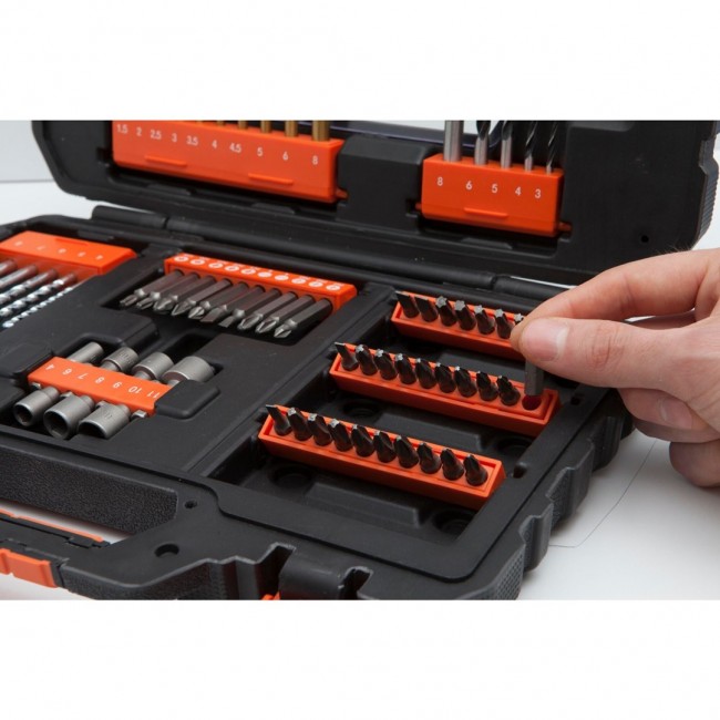 76 pcs. Set: Titanium drill bits for metal 1.5-8 mm, masonry 76 pcs. Set: Titanium drill bits for metal 1.5-8 mm, masonry