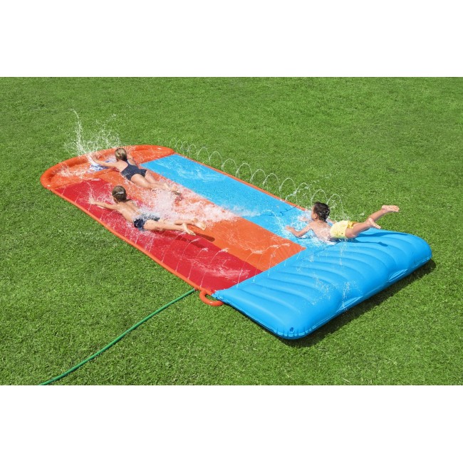 Bestway H2OGO! Triple Water Slide with Tsunami Splash Ramp 4.88 m