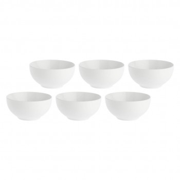 Set of 6 Essenziale Fruit Bowls - White, 14 cm