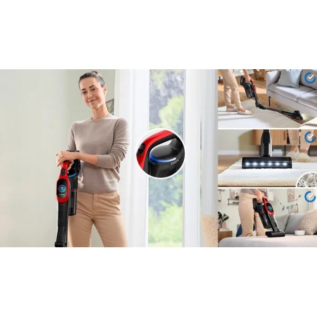 Bosch BCS1041PET stick vacuum/electric broom Battery Dry HEPA Bagless 0.4 L 23.5 W Black, Red 4 Ah Bosch BCS1041PET stick vacuum/electric broom Battery Dry HEPA Bagless 0.4 L 23.5 W Black, Red 4 Ah