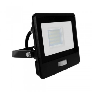 Projektor LED V-TAC 20W SAMSUNG CHIP Czujnik Ruchu Czarny Przew d 1M VT-128S-1 6400K 1510lm 5 Lat Gwarancji