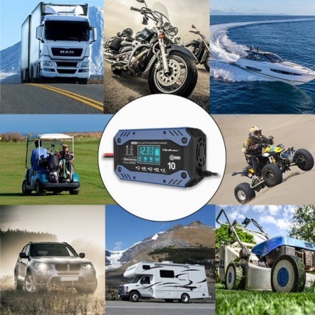 Qoltec 52482 vehicle battery charger 12/24 V Black, Blue Qoltec 52482 vehicle battery charger 12/24 V Black, Blue