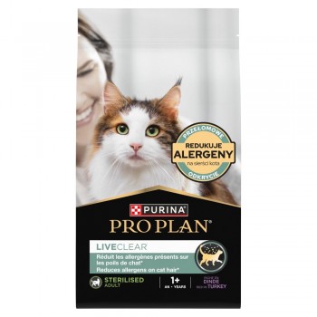 PURINA Pro Plan LiveClear Sterilised Rich in turkey - dry cat food - 1,4kg