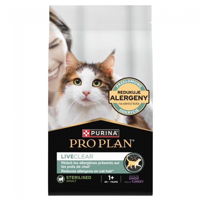 PURINA Pro Plan LiveClear Sterilised Rich in turkey - dry cat food - 1,4kg