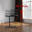 Maclean mobile desk/laptop stand, black, height adjustment 59-89cm, max. 30kg , MC-121 B