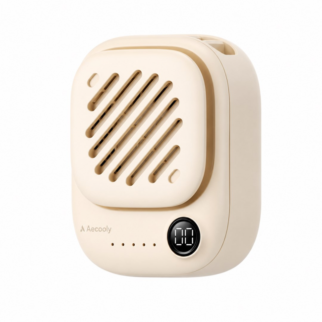 AECOOLY CLICK 01 Mini Portable Neck Fan, Beige