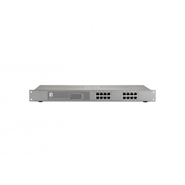 LevelOne 16-Port Fast Ethernet PoE Switch, 802.3at/af PoE, 120W