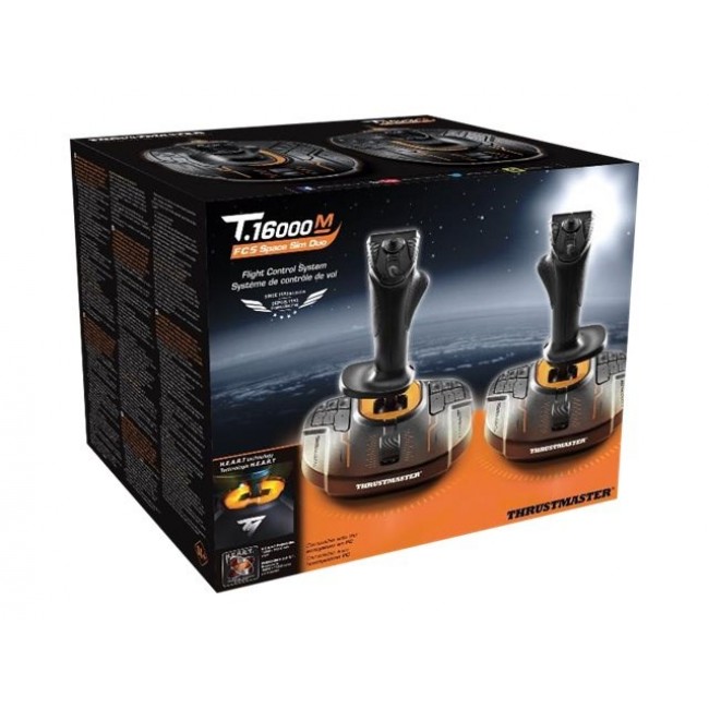 Thrustmaster T.16000M FCS SPACE SIM DUO Black, Orange USB Flightstick Analogue / Digital PC