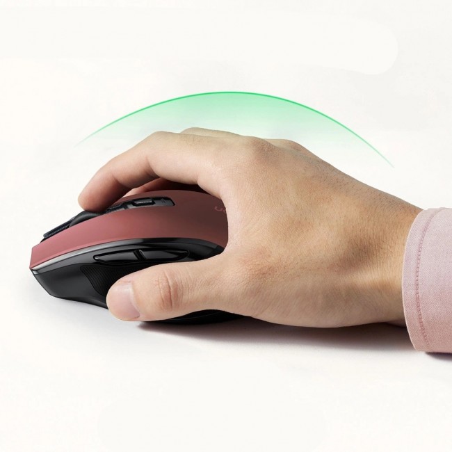 Ugreen MU006 wireless optical mouse USB 2.4 GHz / Bluetooth 5.0 4000 DPI red