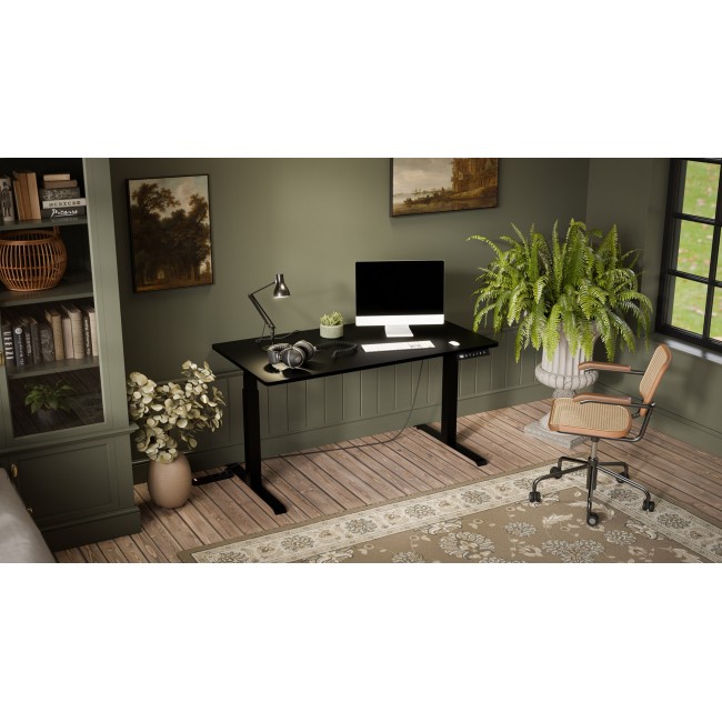 Desk with electric height adjustment MOON LONG 150x80x72-120 black Desk with electric height adjustment MOON LONG 150x80x72-120 black