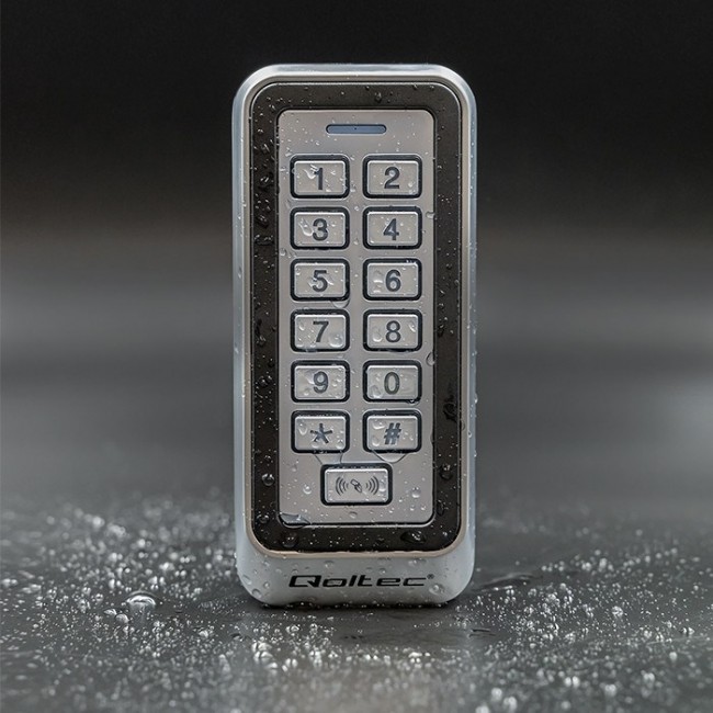 Qoltec 52443 Code lock TRITON with RFID reader Code | Card | key fob | IP68 | EM Qoltec 52443 Code lock TRITON with RFID reader Code | Card | key fob | IP68 | EM