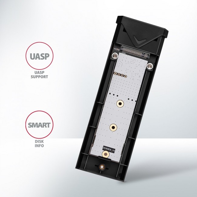Axagon EEM2-UB2 storage drive enclosure SSD enclosure Black M.2