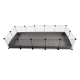 C&C modular cage 5x2 pig rabbit hedgehog silver 180 x 75 x 37 cm