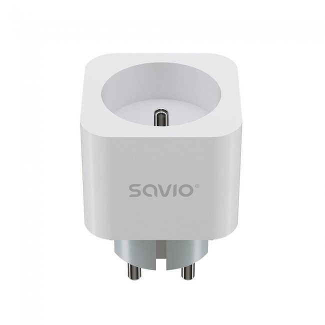 SAVIO WI-FI smart socket, 16A, AS-01, White SAVIO WI-FI smart socket, 16A, AS-01, White