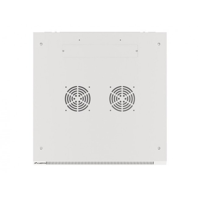 Lanberg wall-mounted installation rack cabinet 19'' 27U 600x600mm gray (glass door)