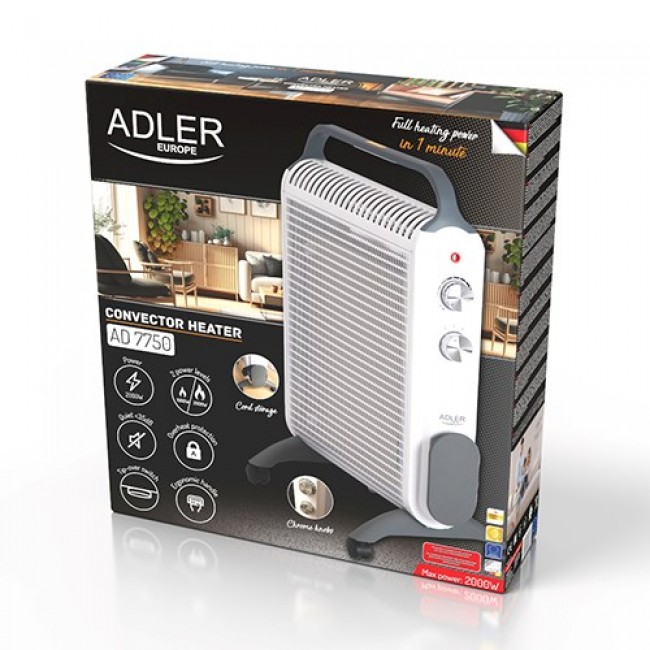 Convection heater Adler AD 7750 White Convection heater Adler AD 7750 White