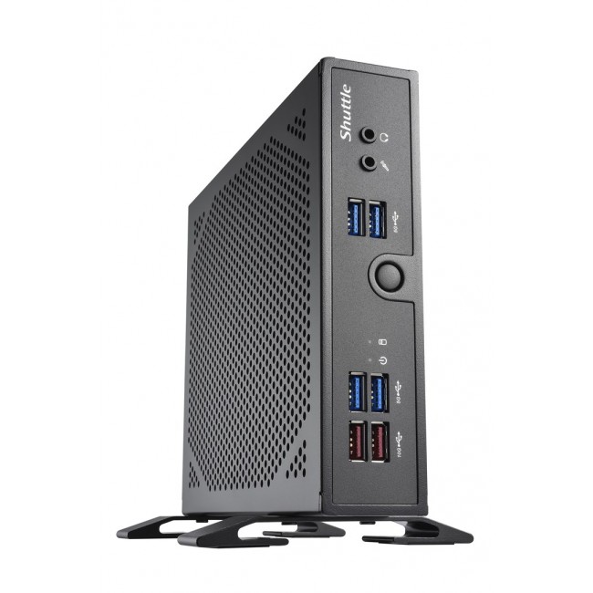 Shuttle XPC slim Barebone DS50U5, i5-1335U, 2x LAN (1x 2.5Gbit ,1x 1Gbit), 1xCOM,1xHDMI,1xDP, 1x VGA, fanless, 24/7 permanent operation