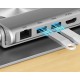 Adjustable laptop stand + USB-C HDMI hub Unitek D1109B01 PD 100W