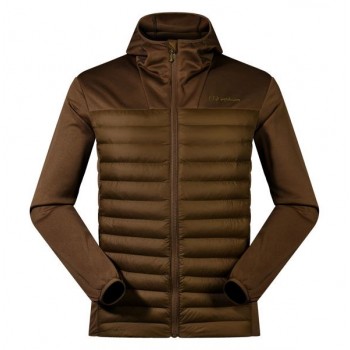Men's Berghaus Hooded Hybrid Jacket size M brown