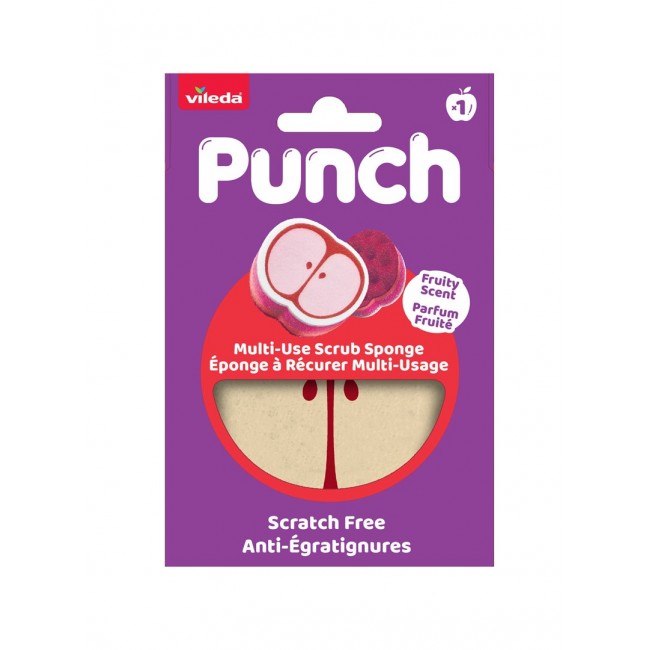 Vileda Punch All-Purpose Sponge Apple, 1 piece
