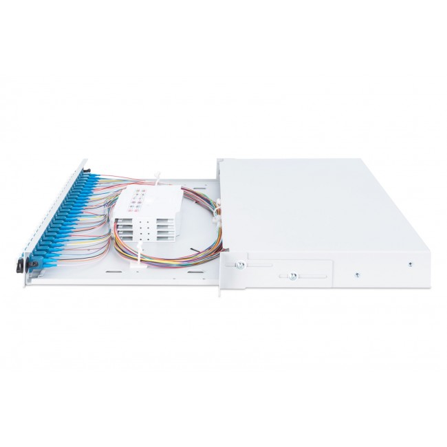 Digitus Fiber Optic Sliding Splice Box, 1U, Equipped, LC, OM4