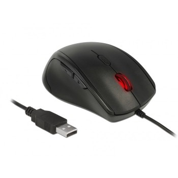 DeLOCK 12548 mouse Office Left-hand USB Type-A Optical 2400 DPI