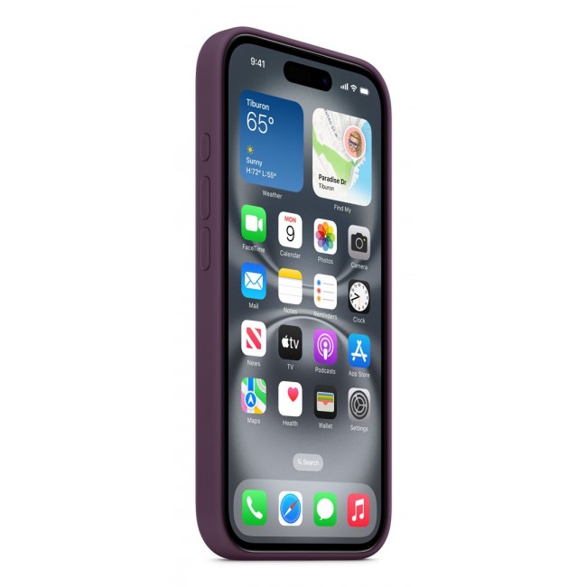 Apple iPhone 16 Silicone Case with MagSafe - Plum