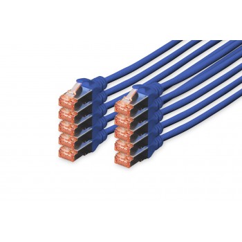 Digitus CAT 6 S/FTP patch cord, 10 units