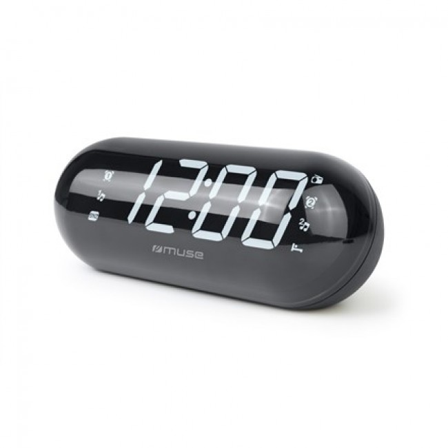 Muse M-19 GL Radio Alarm Clock, Black Muse M-19 GL Radio Alarm Clock, Black