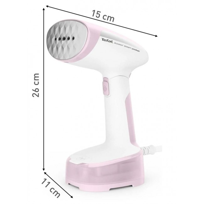 Tefal DT3050 Manual Clothes Steamer 0.12 l 1300 W Pink, White Tefal DT3050 Manual Clothes Steamer 0.12 l 1300 W Pink, White