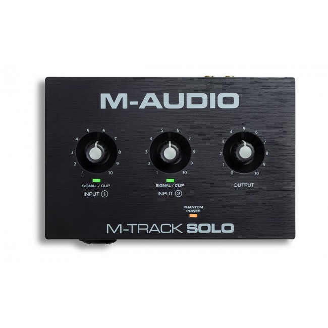 M-AUDIO M-Track Solo USB Audio interface Crystal preamplifier 16 bit 48 kHz Black