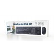 Gembird KBS-WCH-04 Wireless desktop set (keyboard + mouse), black, US-layout