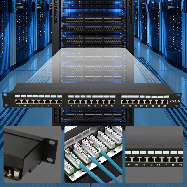 Extralink CAT6 STP V2 | Patchpanel | 24 Ports